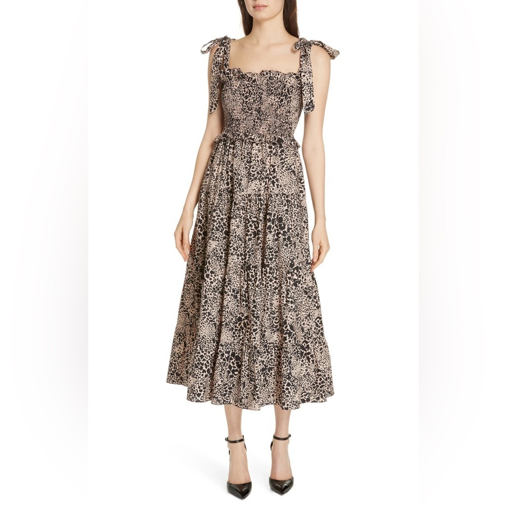 Rebecca Taylor Leopard Print Tie-Strap Dress
Size Small